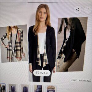 Burberry-Brit Reversible Open Cardigan - Authentic-Size M